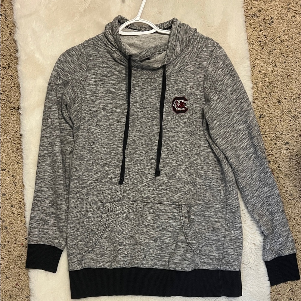 Antigua Gray Hoodie with Black Accents